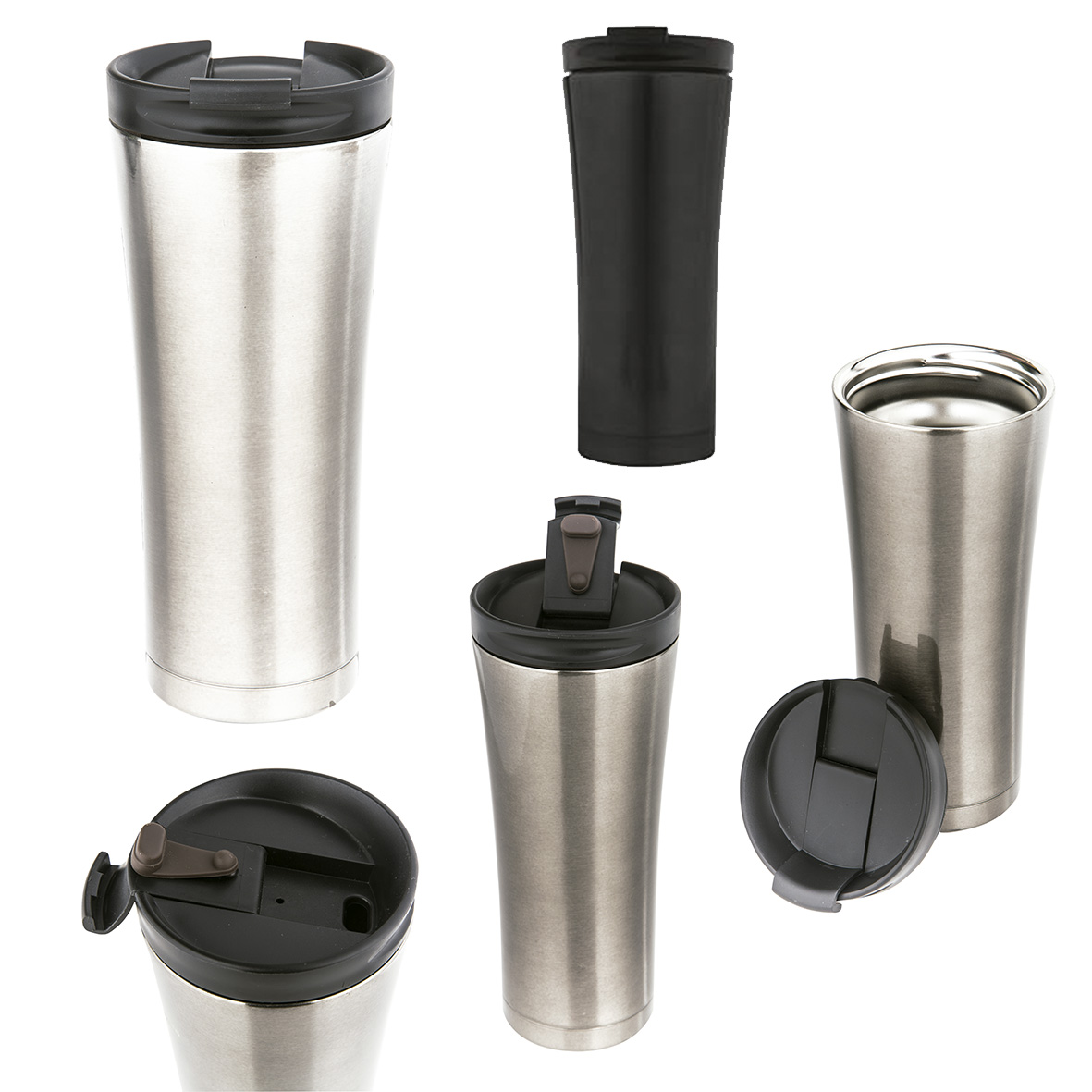 Vaso de plástico para café con tapa y cintillo de silicón